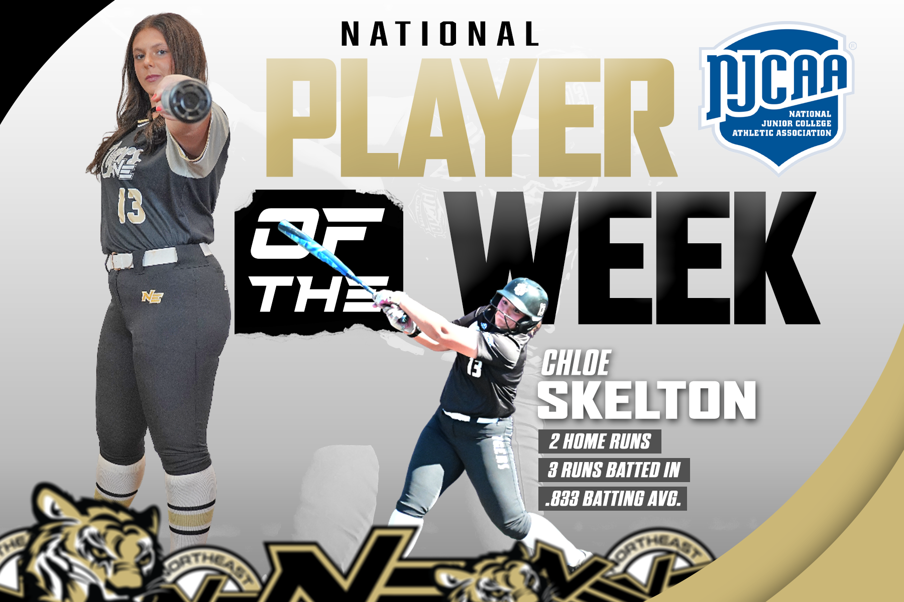 SKELTON&rsquo;S HITTING EARNS HER NJCAA PLAYER OF THE WEEK HONORS