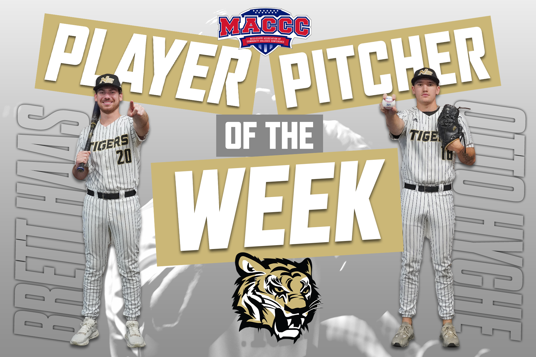 HAAS AND HYCHE SWEEP MACCC WEEKLY BASEBALL HONORS